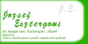 jozsef esztergomi business card
